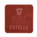 Sous-verres en cuir avec nom