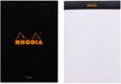 RHODIA 160009C - Geniet Notitieblok N°16 Zwart - A5 14,8 x 21 cm - Effen - 80 Afscheurbare Vellen - Clairefontaine Wit Papier 80 g/m² - Soepele, Stevige en Waterafstotende Omslag van Gecoat Karton