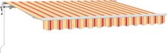 vidaXL Uitschuifbare luifel geel 350 x 200 cm stof
