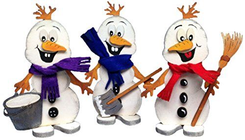 Petra's Bastel News Snowy Sneeuwpop Knutselset - Hout - 25x18x5cm - 4251267103133