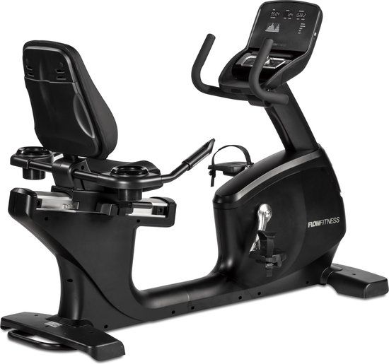 Flow Fitness Pro RB5i Recumbent Bike - 24 Programs - Heart Rate Monitor - Black