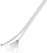 Tru Components Câble réseau duplex CAT 6 F/UTP 8 x 2 x 0.196 mm² blanc 100 m