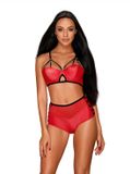 OBSESSIVE SETS | Obsessive - Leatheria Two Pieces Set L/XL Rood