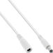 InLine DC verlengkabel | 5,5 x 2,1mm | max. 140W | AWG18 | wit | 1 meter