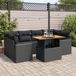 Maison Exclusive - Ensemble de meubles de jardin 7 pièces avec canapé et coussins, noir, en polyrotin