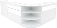 MonsterShop Europa led winkeltoonbank set - wit - 120/60 cm - 4-delig modulair