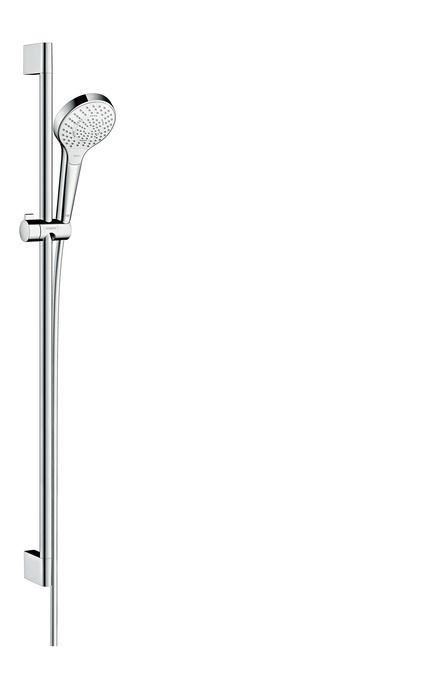 Hansgrohe Croma Select S Multi glijstangset met Croma Select S Multi handdouche 90cm met Isiflex`B doucheslang 160cm wit/chroom
