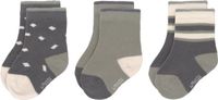 Lässig GOTS Anthracite/Olive Maat 15-18 3 Stuks Sokjes