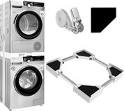 Cadre de connexion sans marque pour lave-linge/sèche-linge, cadre de montage universel, sèche-linge avec corde à cliquet, blanc, 47-60 cm