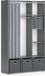 Vicco Luigi Armoire de rangement – 38 x 178.1 cm Avec boîtes pliantes (gris)