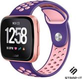 Strap-it Fitbit Versa / Versa 2 sport band - paars/roze