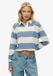 Superdry - Athletic Essentials Gestreept Rugby Shirt - Femme - T-shirt à manches longues - Bleu océan/Rayure écru - Taille 10