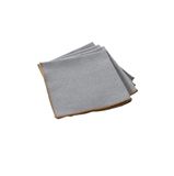 Set Enjoy Home Set van 4 grijze stoffen servetten, 40 x 40 cm, linnenlook, van gerecycled katoen, 180 g/m², design bourdon, natuurlijk beige, collectie Lina trendy bohemian chic