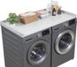 Vevor Plan de travail pour lave-linge et sèche-linge (137 X 69,9 cm) avec bord surélevé et crochets, gris