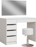 Vicco Kaptafel Thalia Wit 100 cm met spiegel en kruk