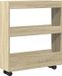 vidaXL - Opbergtrolley - smal - 3-laags - bewerkt - hout - sonoma - eikenkleurig