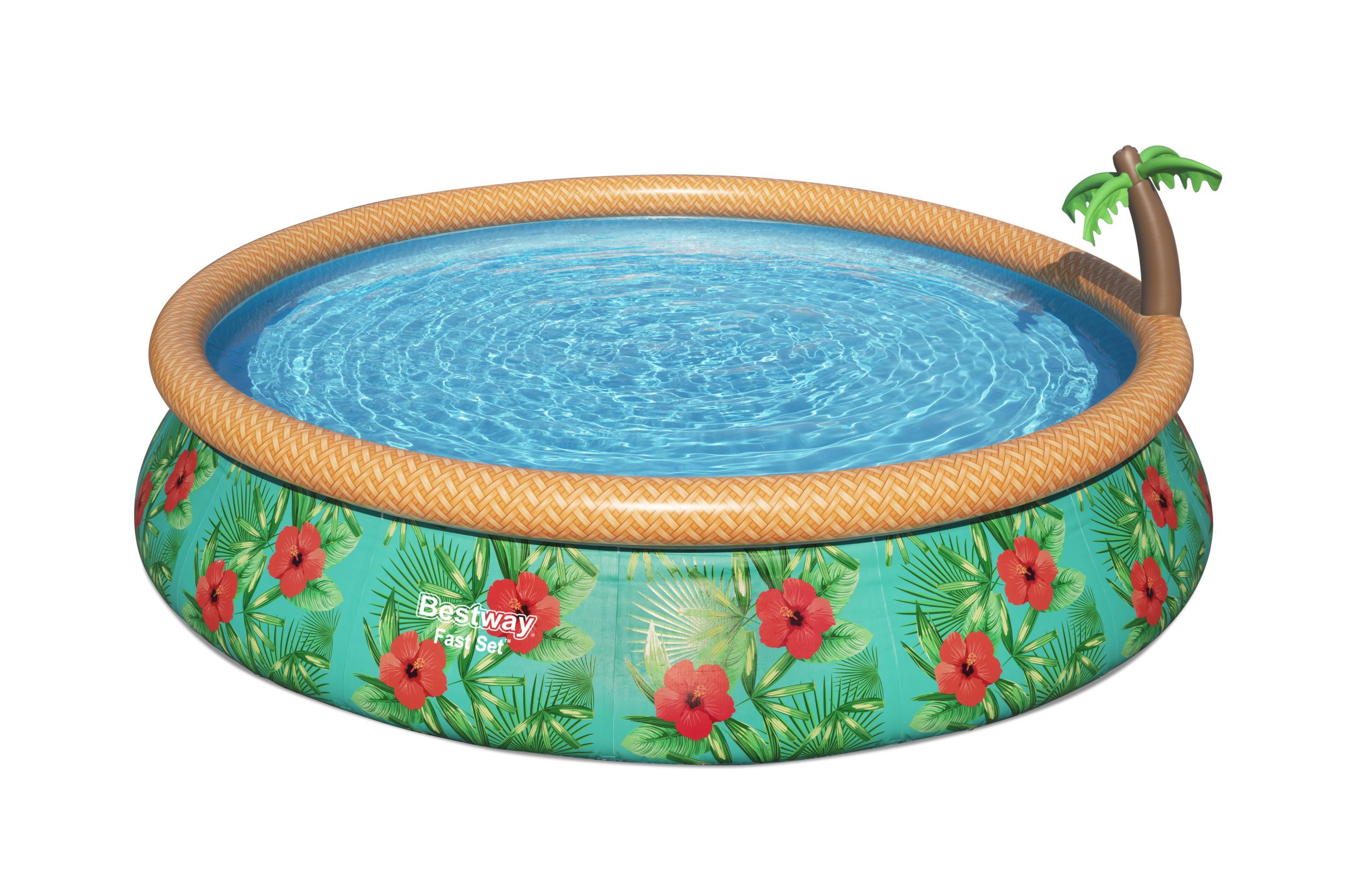 Bestway Fast Set 15' x 33"/4.57m x 84cm Paradise Palms Pool Set