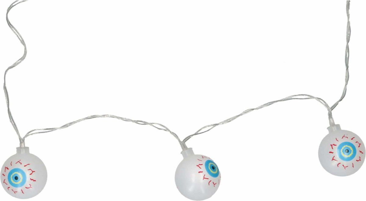Grundig Halloween Lichtsnoer - Oogbol - 10 LEDs - Wit