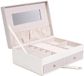 Home Deco Factory Sieradendoos - kunststof PU - roze - 25 x 17 x 10 cm