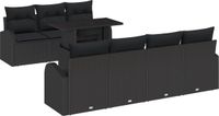 vidaXL Banc de jardin noir poly rotin