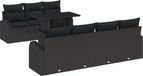 vidaXL Banc de jardin noir poly rotin