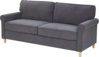 Beliani RONNEBY - Driezitsbank - Grijs Fluweel - Retro & Vintage
