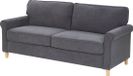 Beliani RONNEBY - Driezitsbank - Grijs Fluweel - Retro & Vintage