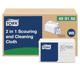 Tork 2 in 1 Schuur- En Reinigingsdoek Wit W8, Herbruikbaar, 45 vellen, 450150