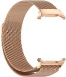 DrPhone MilanoNoir Milanese Band – Luxe Horlogeband voor Samsung Galaxy Watch 5 / 6 / 7 (40 & 44 mm) + Galaxy Watch FE – Rose Goud