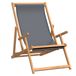 VidaXL Fauteuil de jardin Assise capitonnée Polyester, Teck Gris