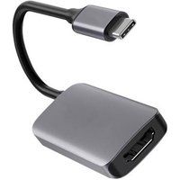 DLH DY-TU4061 - HDMI-adapter - 24 pin USB-C male naar HDMI female - 12 cm - aluminiumgrijs - 4K ondersteuning