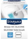 STARWAX - Siliconen toiletborstel, dubbelzijdig - Wit