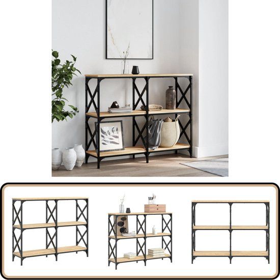 vidaXL Wandtafel 100x28x80,5 cm bewerkt hout sonoma eikenkleurig
