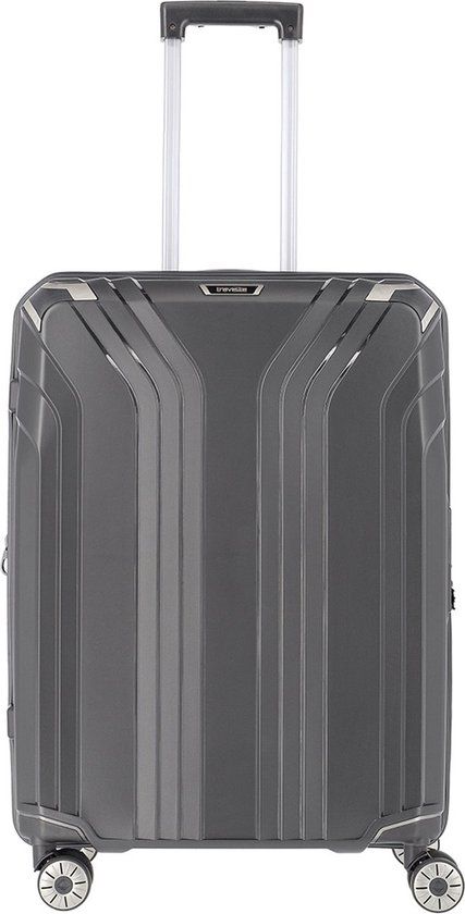 Travelite Elvaa 4 Wiel Trolley M 66 cm Expandable Zwart