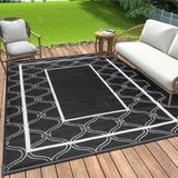 OEM Shenzhen Haorui Industrial Technology Co., Ltd. Outdoor tapijt - weerbestendig en UV-bestendig - 150 x 240 cm - zwart