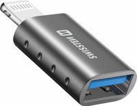Swissten USB-A naar Lightning Adapter - Converter - Grijs