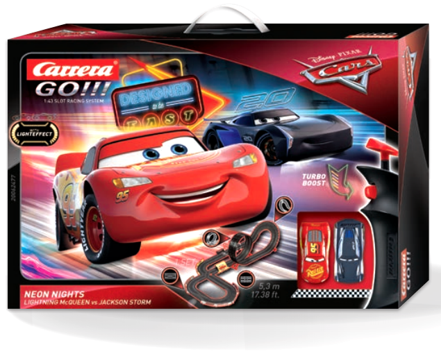 Carrera GO!!! Disney Cars Neon Nights - Racebaan - 5.30 m - 2 jaar garantie