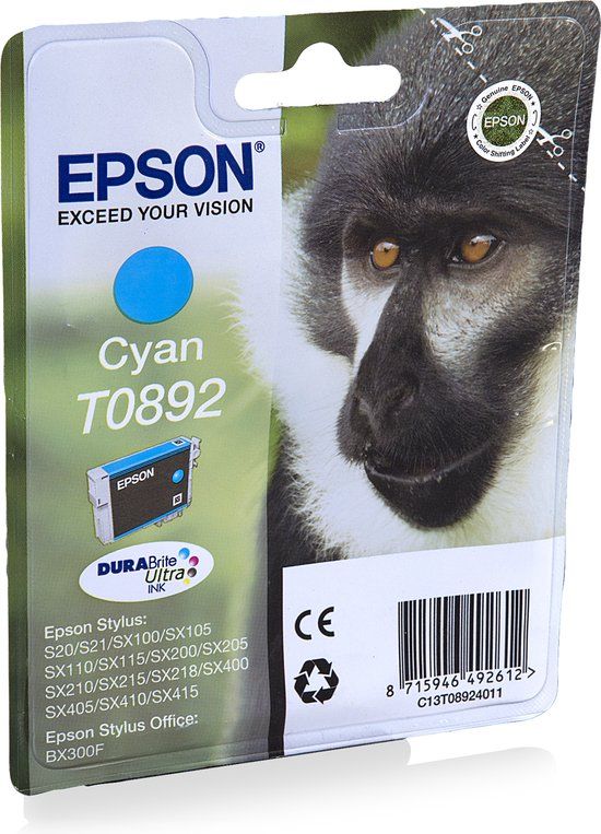 Epson T0892 - Cyaan inktcartridge - Origineel