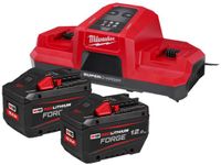 Milwaukee m18 forge™ accu- en laderkit (2x 12.0ah accu + lader) - 4933498614