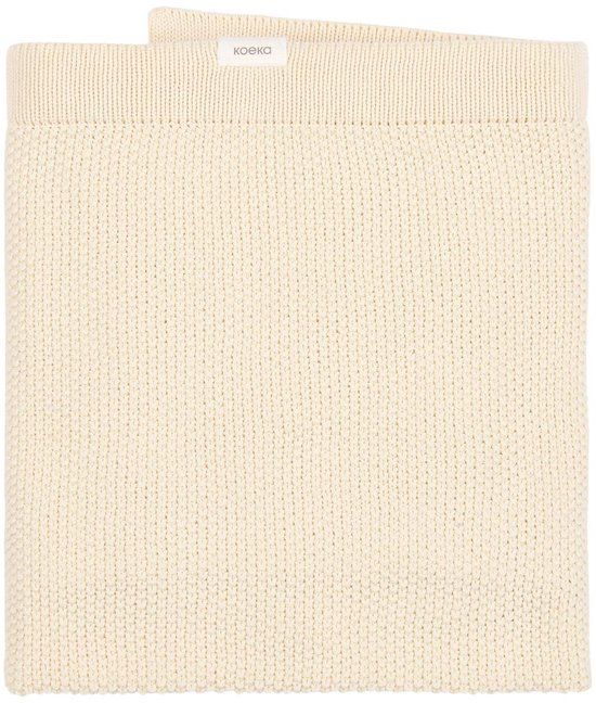 Koeka ledikantdeken Lisbon powder white 100x140