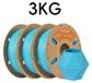 PLA filament pour imprimantes 3D - Mat - 1,75 mm - Bobine de 3 kg - FDM - Sans obstruction - Bleu aqua