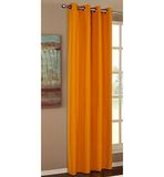 Gardinenbox Gordijn ondoorzichtige sjaal met micro satijnen ogen, mat -20405-, 20405, oranje, HxB 175x140 cm