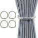 Shenzhen Haorui Industrial Technology Co., Ltd. 4 stuks magneten gordijnhouder - gevlochten raamgordijn - decoratieve gordijnhouder voor woonkamer - gordijnophangset - black, white