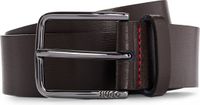 HUGO Leren Riem Gerik W95 Donkerbruin