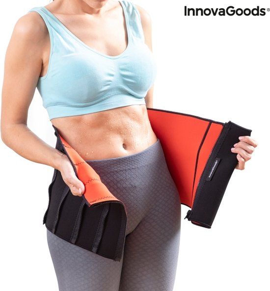 Innovagoods® - Zweetband Buik - Waist Trainer - Afslankende Sportriem Met Sauna-Effect Redle - Zwart - Verstelbaar