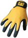 CAT - Gants en nylon jaune enduits de nitrile - Bande de poignet réglable - Taille L