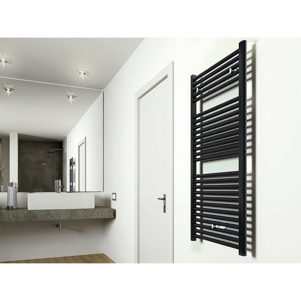 Wiesbaden Wiesbaden sierradiator Elara 118.5x60cm m/o aansluiting mat zwart 41.3580