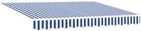 vidaXL Parasol extérieur rétractable électrique bleu et blanc 3 x 2,5 m