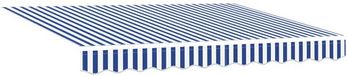 vidaXL Parasol extérieur rétractable électrique bleu et blanc 3 x 2,5 m