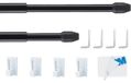 Tringle à rideaux extensible télescopique - 40 à 70 cm - Noir - 2 pièces